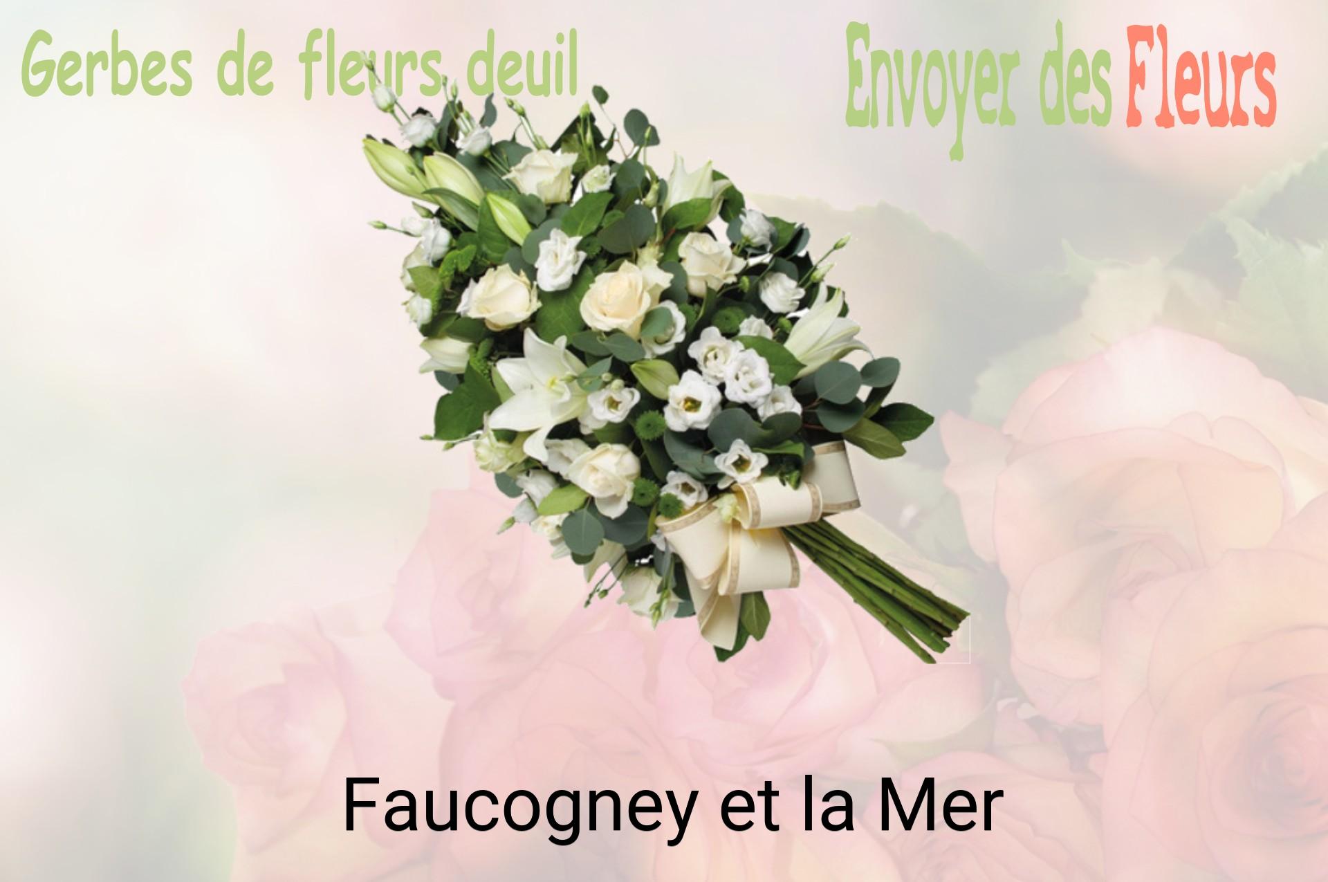 Gerbe de fleurs de deuil livrée à Faucogney-et-la-Mer